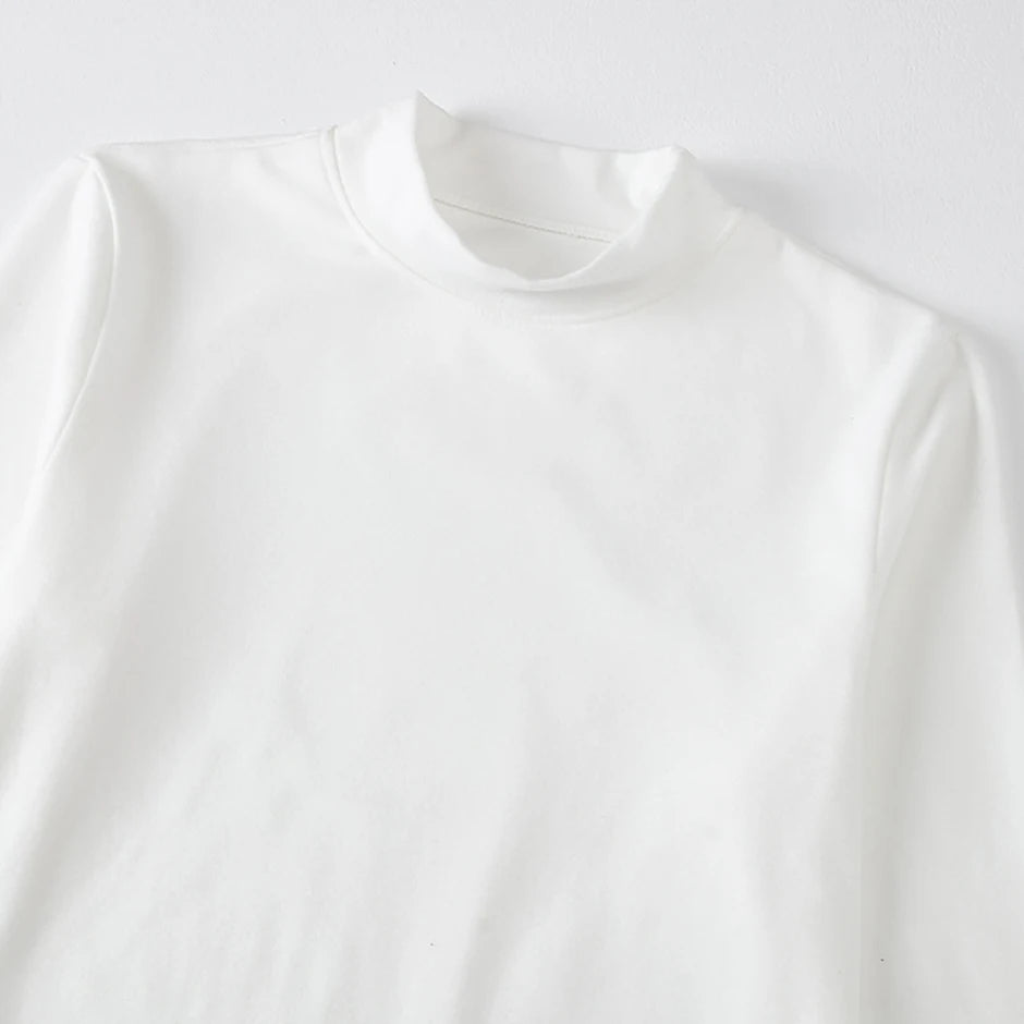 Men's Long-Sleeved Mock Neck Autumn Winter Casual Top