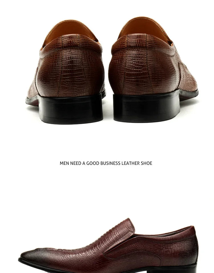 Handmade Mens Wedding Oxford Shoes Black Blue Genuine Leather Flat Dress Shoes Crocodile Pattern Summer Business Formal Loafers - Buy online at  Vibe In Cart.