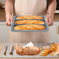 Silicone Baking Mold 3 & 8 grid Nonstick Loaf Pan Resistant Bakeware for Homemade Bread Sausage Roasting - Buy online at  Vibe In Cart.