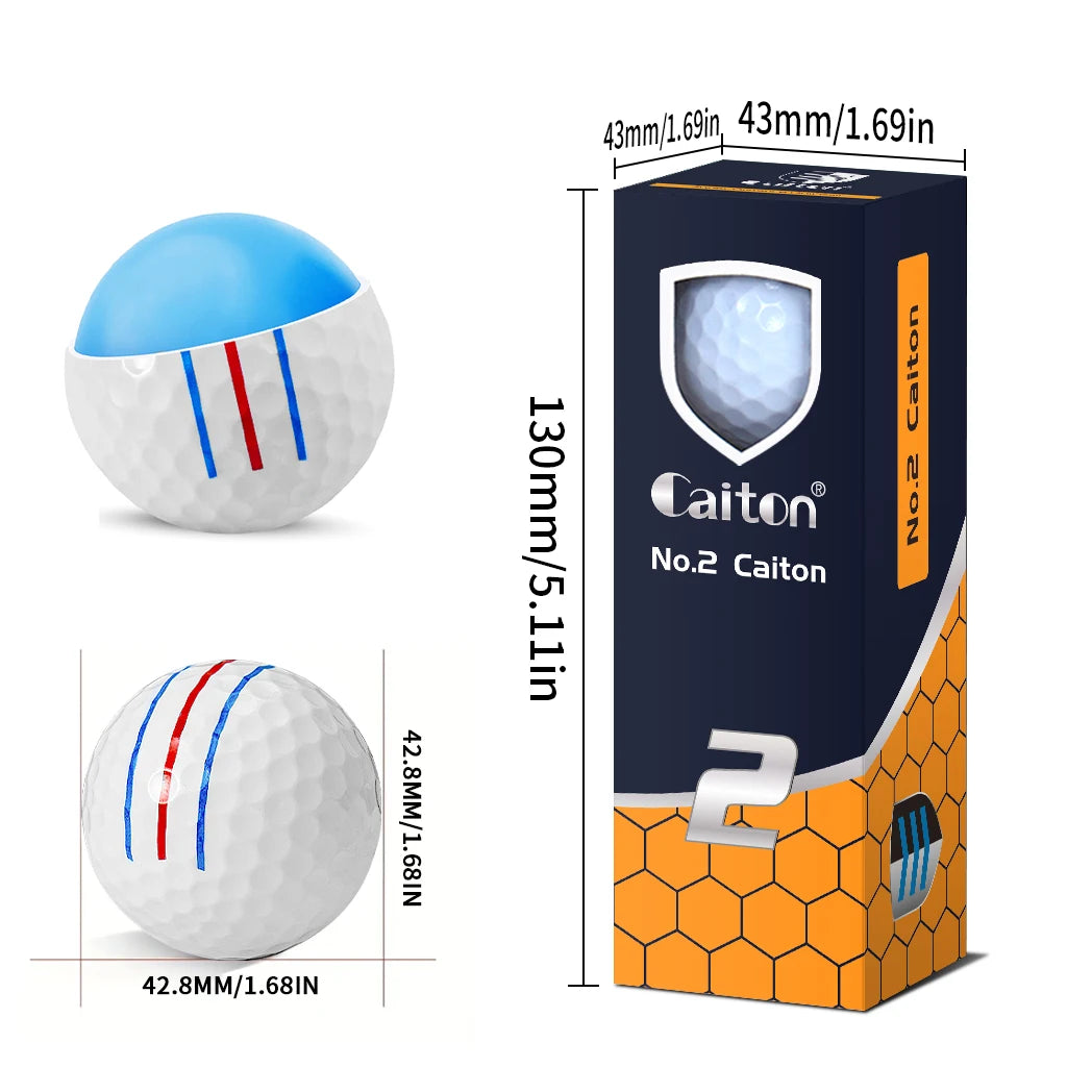 Two Piece Distance Golf Balls, 6 or 3 Pieces, 42.85mm Size