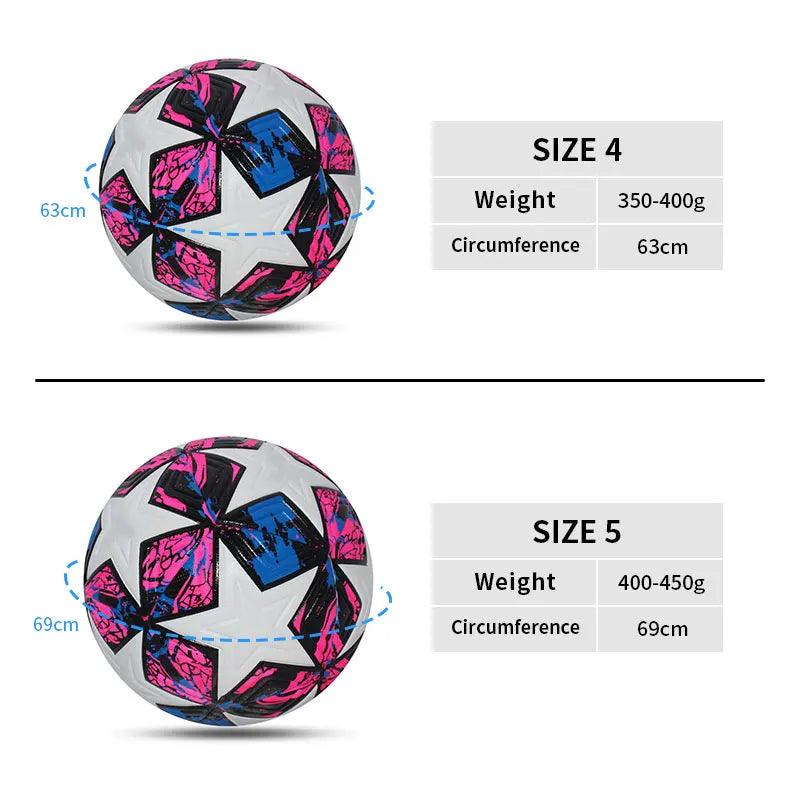 Standard Soccer Ball Professional Outdoors Sports Match Balls Training Seamless Football High Quality PU Material Size 5 Size 4 - Buy online at  Vibe In Cart.