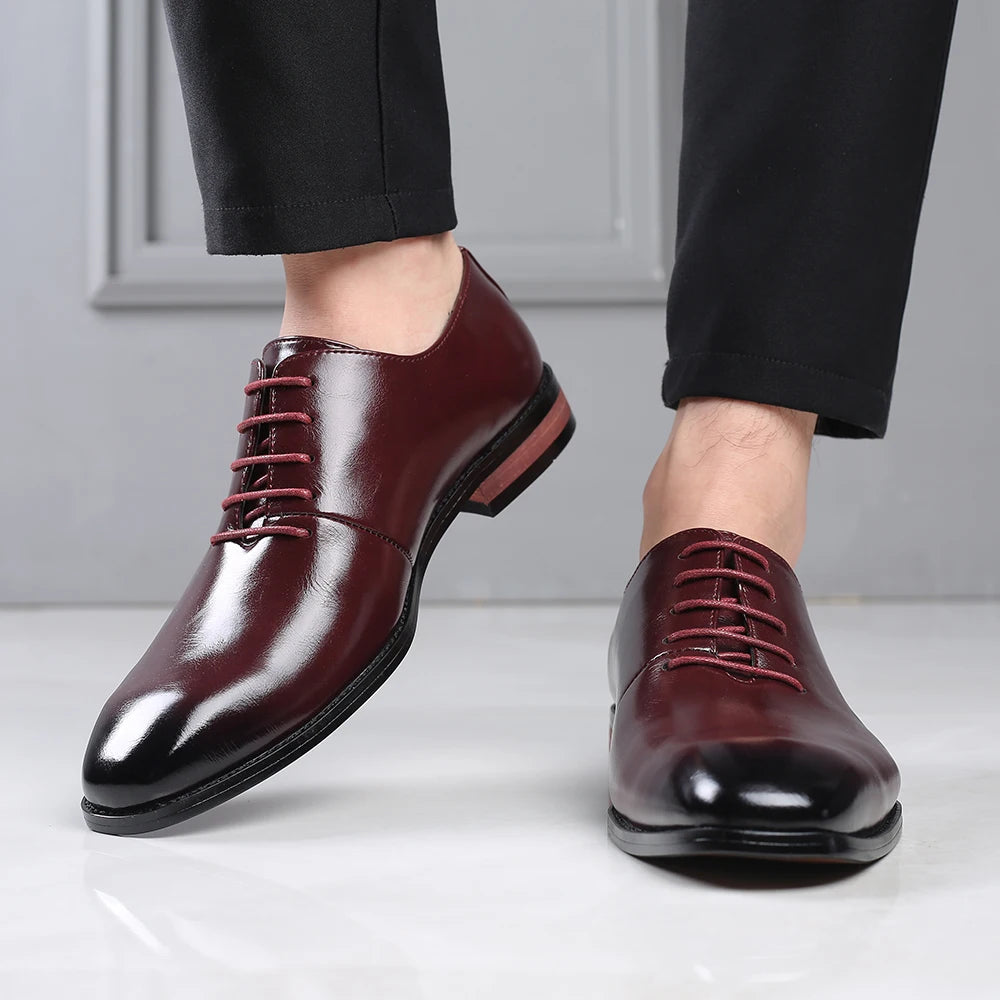 Men's Business Formal Leather Shoes Fashionable and Trendy Single Shoe With Lace up Durable and Versatile Classic - Buy online at  Vibe In Cart.