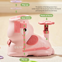 Air Discs Launcher Childern Toys Indoor Outdoor Games Soaring Machine Flying Disc Saucer Foot Launcher Kids Jump Spoorts Toy