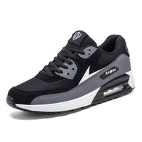 Men's Breathable Lace-Up Casual Running Shoes with Rubber Outsole