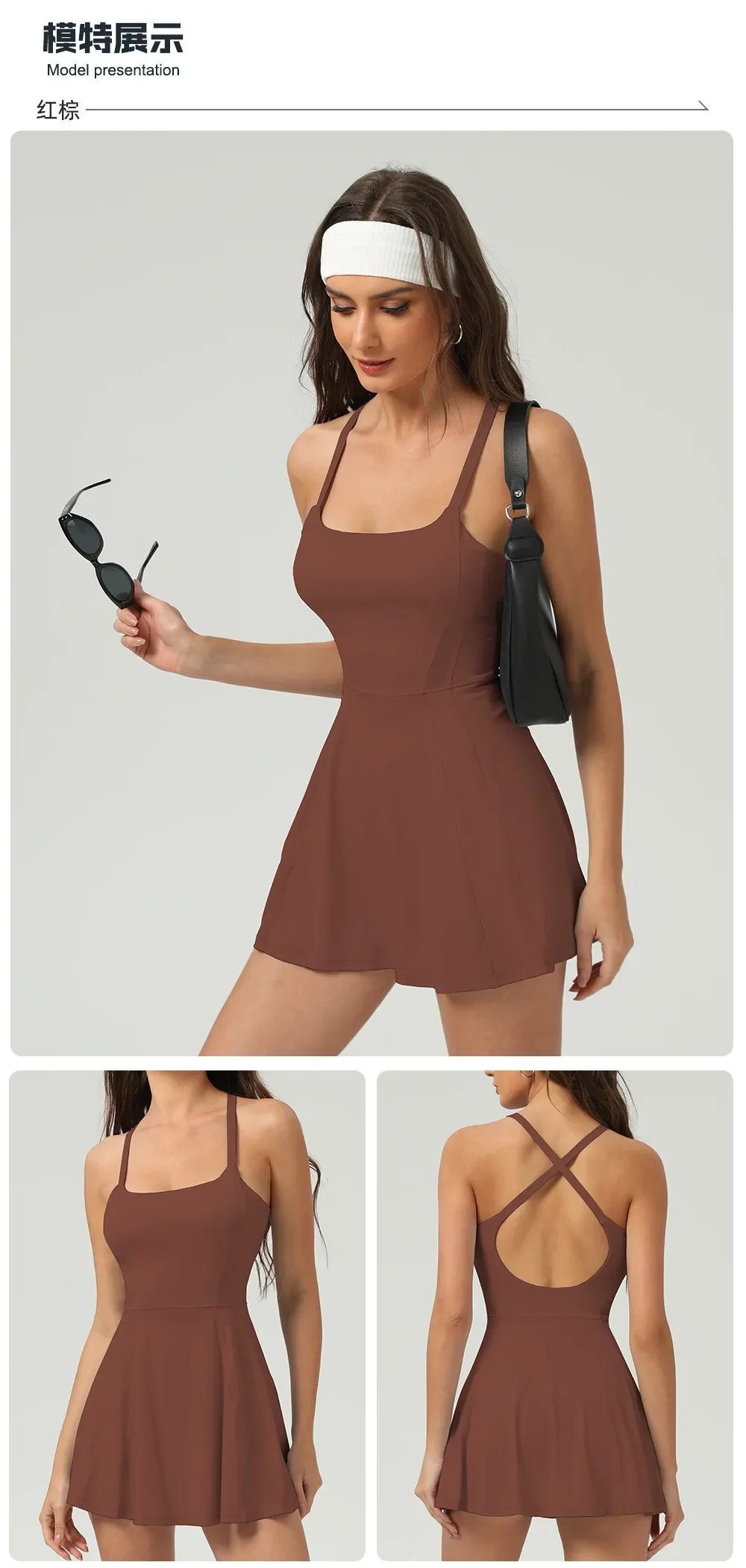 Ice Sensation Tennis Dresses Women Summer Breathable Slim Sport Active Dresses Outdoor Soft Yoga Golf  Workout Clothes 2025