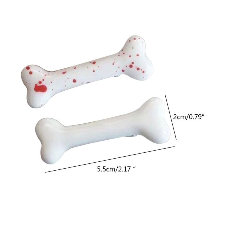 Cartoon Bone Hair Clip Resin Dog Bone Hair Pins Hair Clamps Y2K Hair Accessories for Girls Women Halloween Costume - Buy online at  Vibe In Cart.