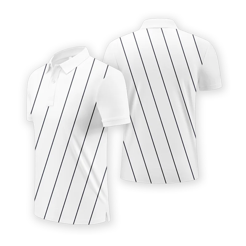 Men's Breathable Quick-Drying Polyester Golf Polo Shirt S-5XL