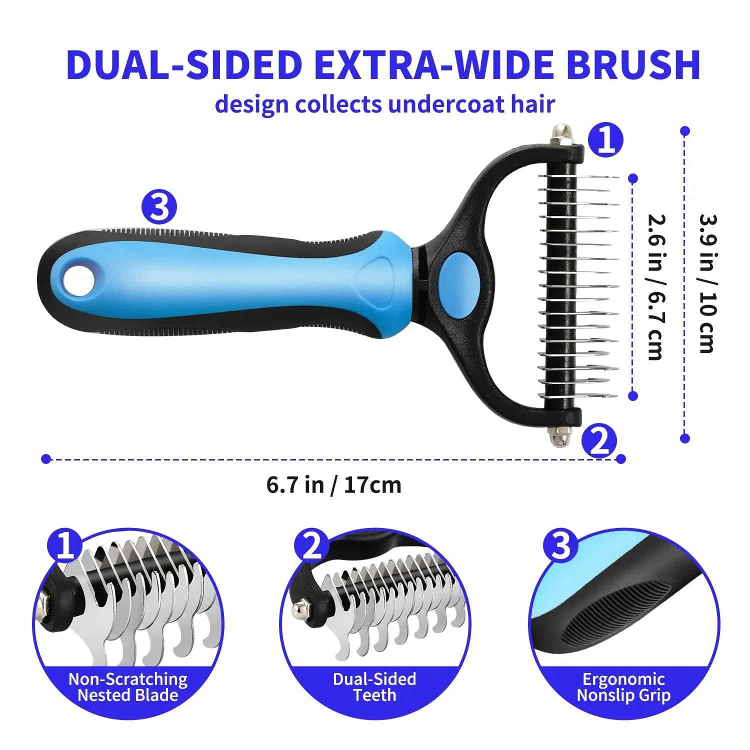 Professional Pet Deshedding Brush Dog Hair Remover Pet Fur Knot Cutter Puppy Cat Comb Brushes Dogs Grooming Shedding Supplies - Buy online at  Vibe In Cart.