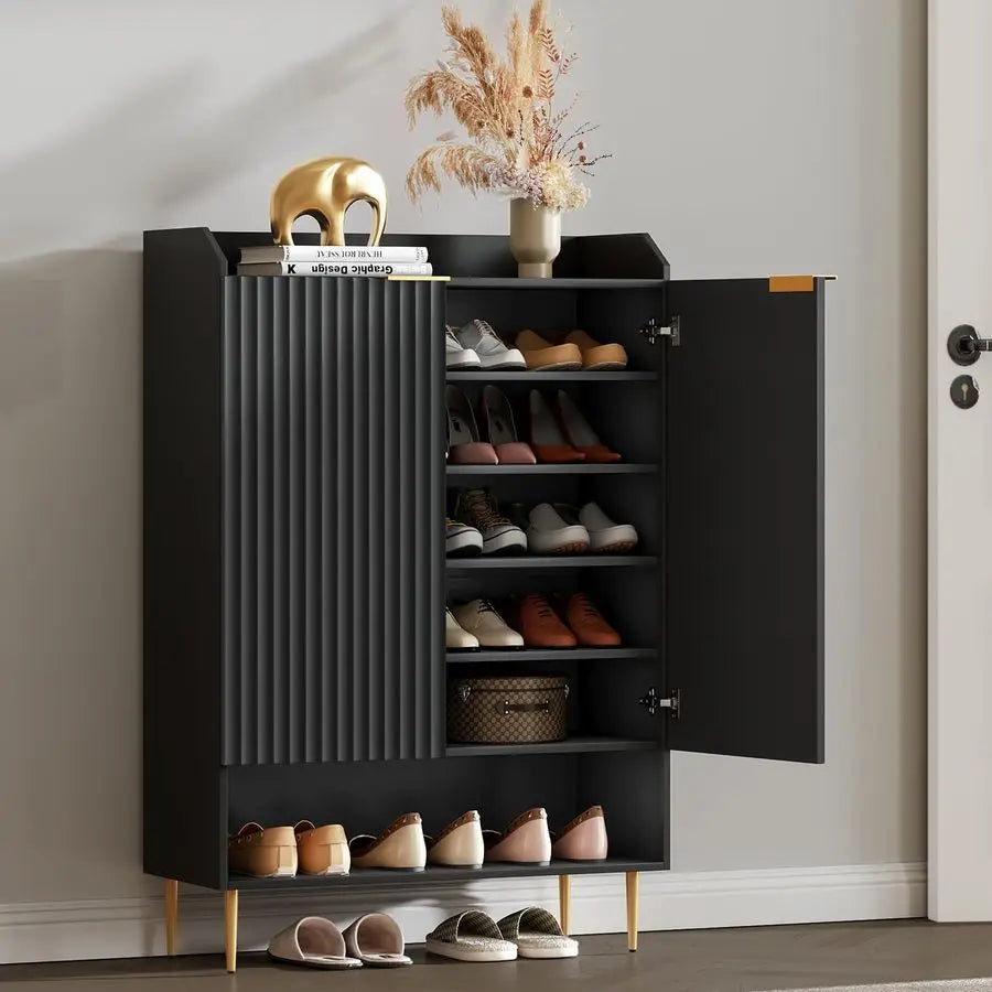 Shoe Cabinet Set of 256 Pairs Large Shoe Storage Cabinet, 50.7 Tall 7Tier Entryway Shoe Cabinet Storage with Adjustable Shelves - Buy online at  Vibe In Cart.