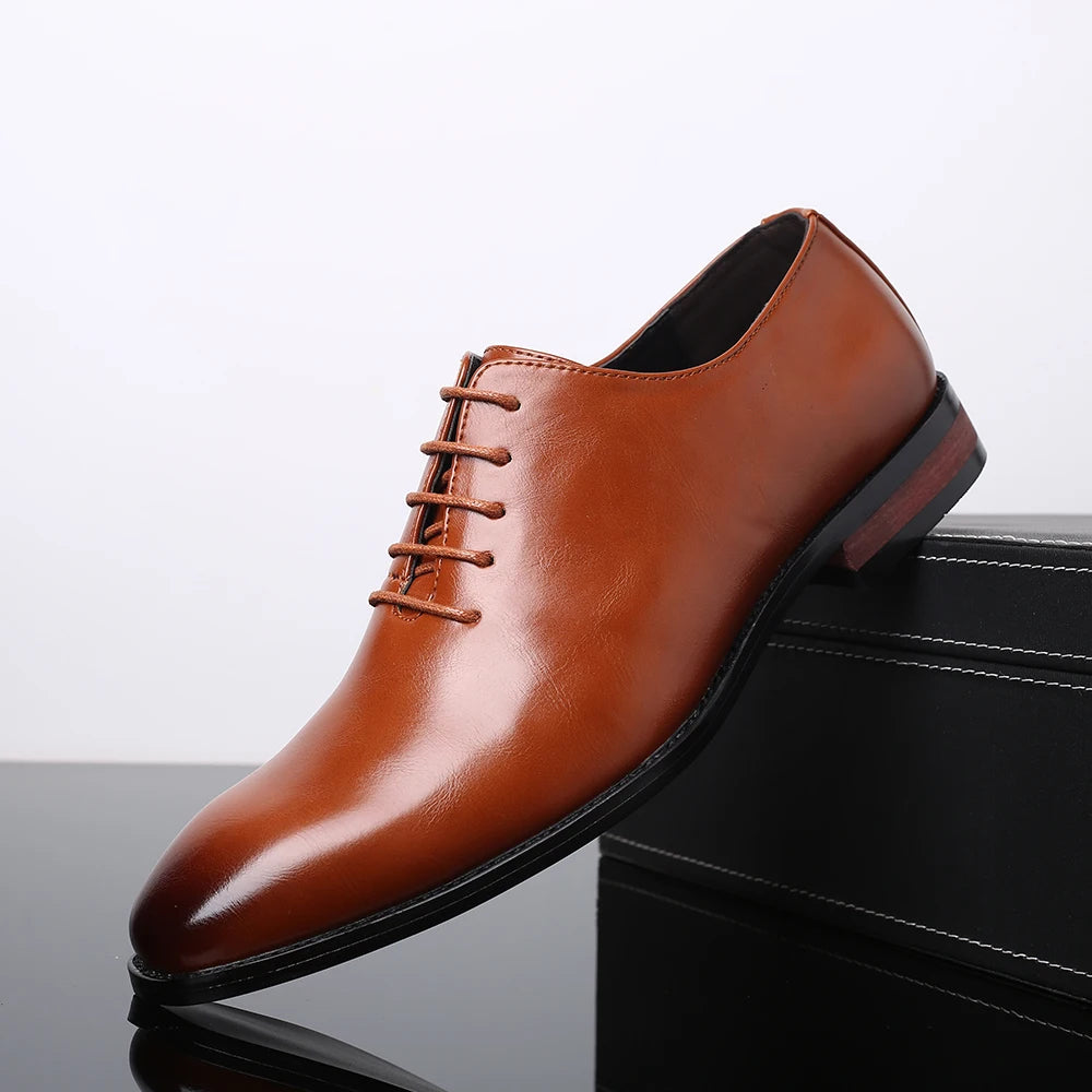 Men's Business Formal Leather Shoes Fashionable and Trendy Single Shoe With Lace up Durable and Versatile Classic - Buy online at  Vibe In Cart.