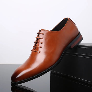 Men's Business Formal Leather Shoes Fashionable and Trendy Single Shoe With Lace up Durable and Versatile Classic - Buy online at  Vibe In Cart.