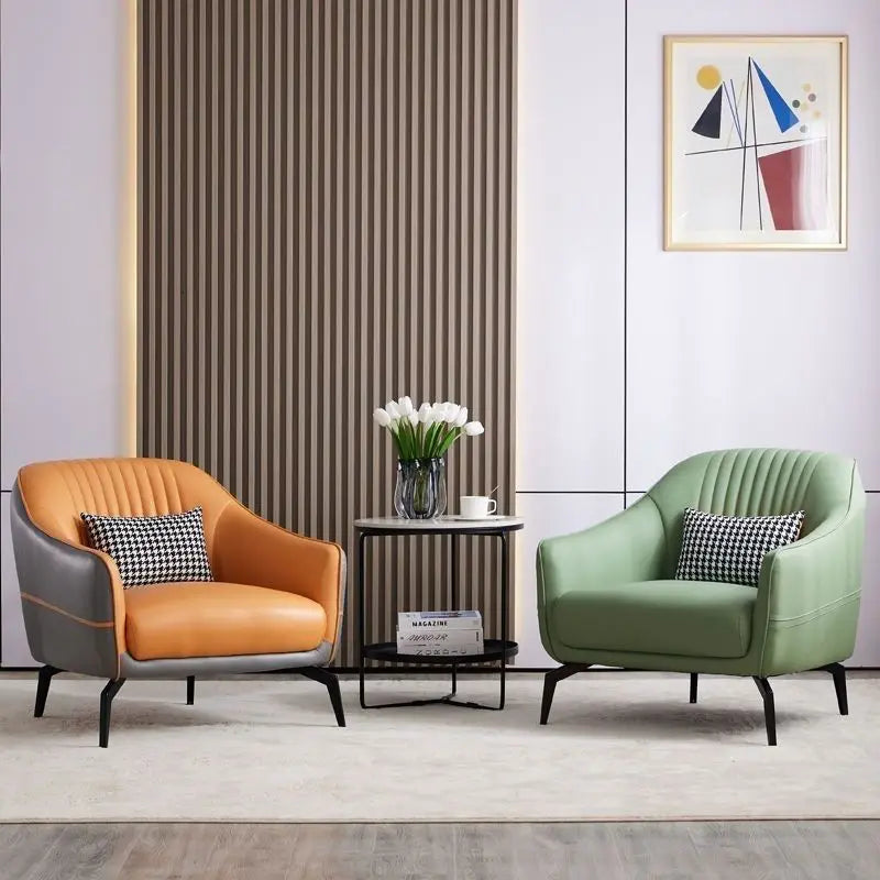 Scandinavian light luxury single sofa chair living room home bedroom leisure chair designer fabric sofa lazy small household - Buy online at  Vibe In Cart.