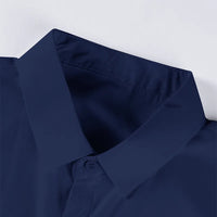 New Men's Business Casual Solid Color Short Sleeved Shirt for Summer Fashion No Ironing Comfortable and Versatile Top - Buy online at  Vibe In Cart.