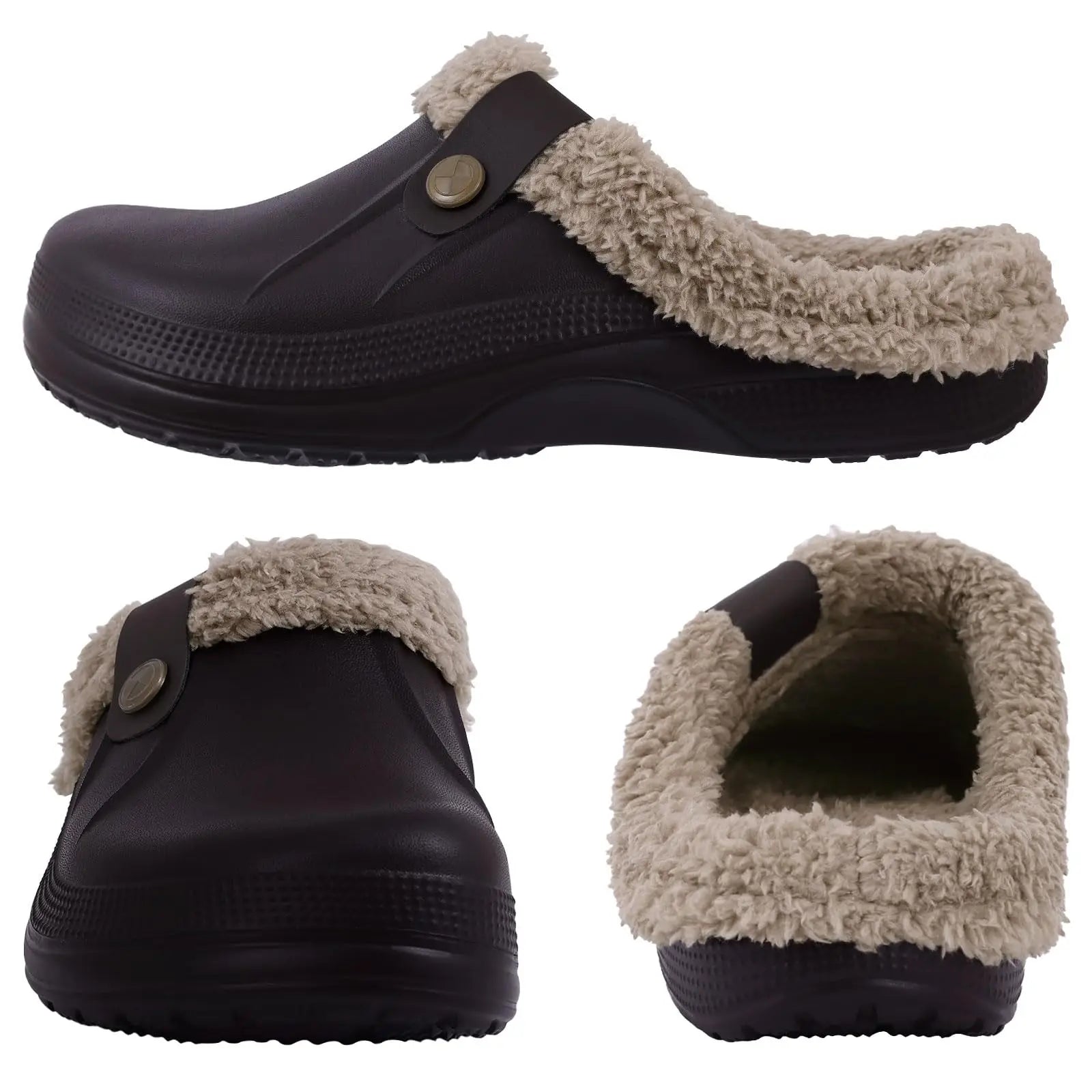 Kidmi Classic Fur Shoes For Men Women Lined Clogs Waterproof Shoes Winter Fuzzy Slippers for Women Men Indoor and Outdoor Shoes - Buy online at  Vibe In Cart.