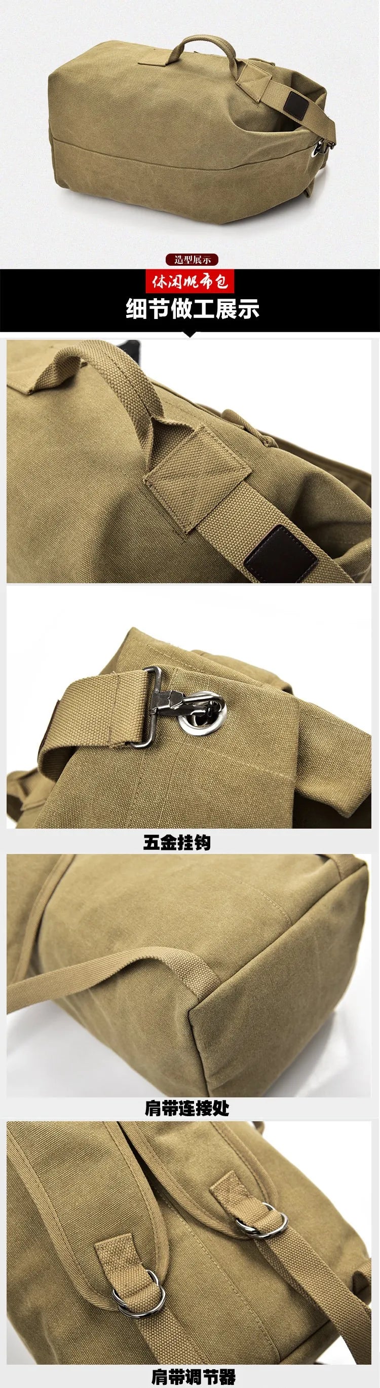 Large Capacity Outdoor Bags Travel Hiking Climbing Tactical Backpack Bag Men Women Canvas Bucket Bag Shoulder Sports Bag - Buy online at  Vibe In Cart.