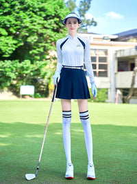 TTYGJ New Golf Skirt Women Spring Autumn Fashion A-lined Skirt Ladies Outdoor Sports Skorts Casual Golf Wear with Inner Shorts