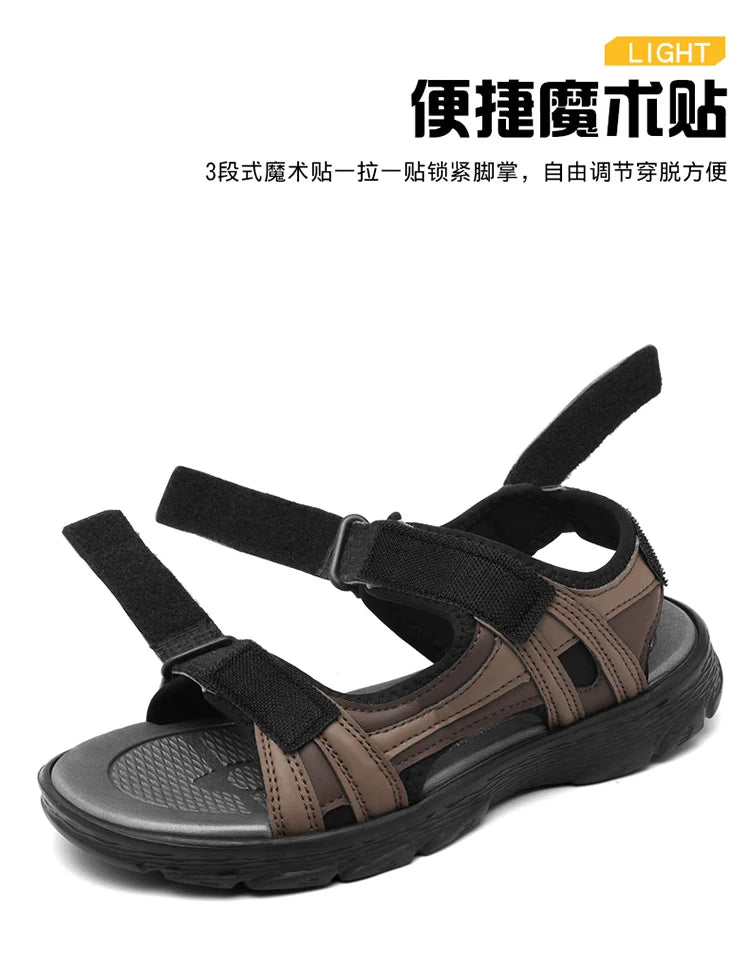 Men's Waterproof Sports Sandals for Hiking and Beach Open Toe Adjustable