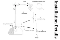 Bamboo Lantern 30cm Pendant Lamp Natural Rattan Wicker E27 LED Chandeliers Hand-Woven Lampshades Lighting Fixture Hanging Light - Buy online at  Vibe In Cart.