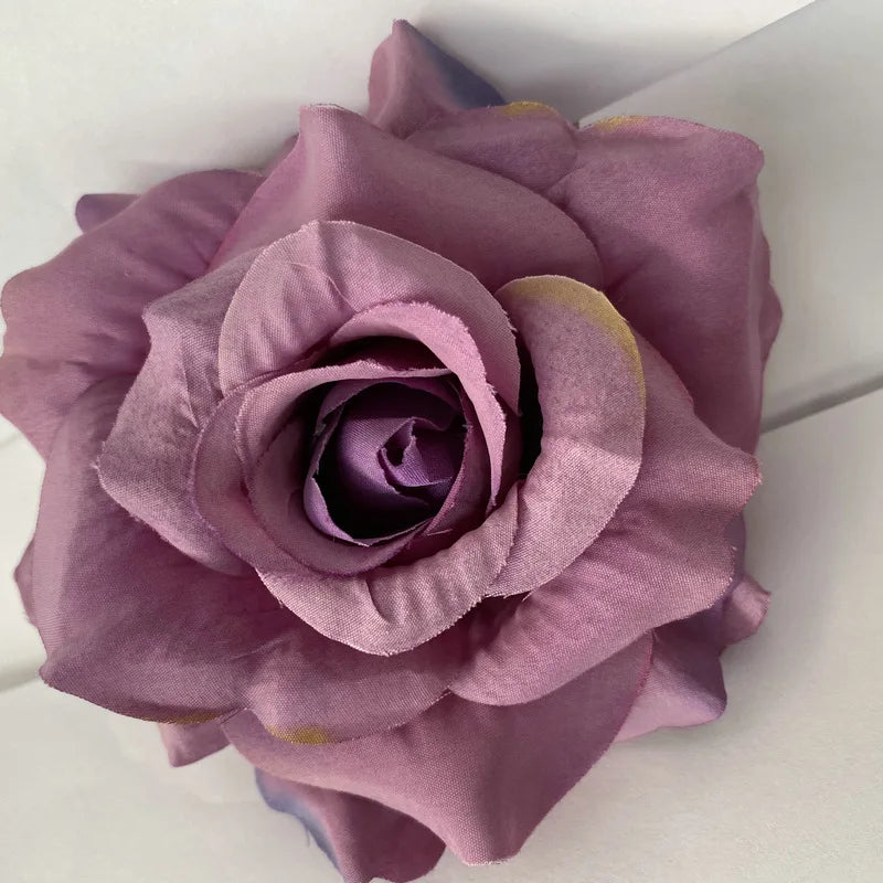 11cm Cotton Artificial Rose Flower Head Decoration