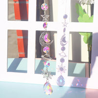 1pc Crystal Wind Chime Moon Sun Catcher Diamond Prisms Pendant Dream Catcher Rainbow Hanging Drop Home Garden Decor Windchime - Buy online at  Vibe In Cart.