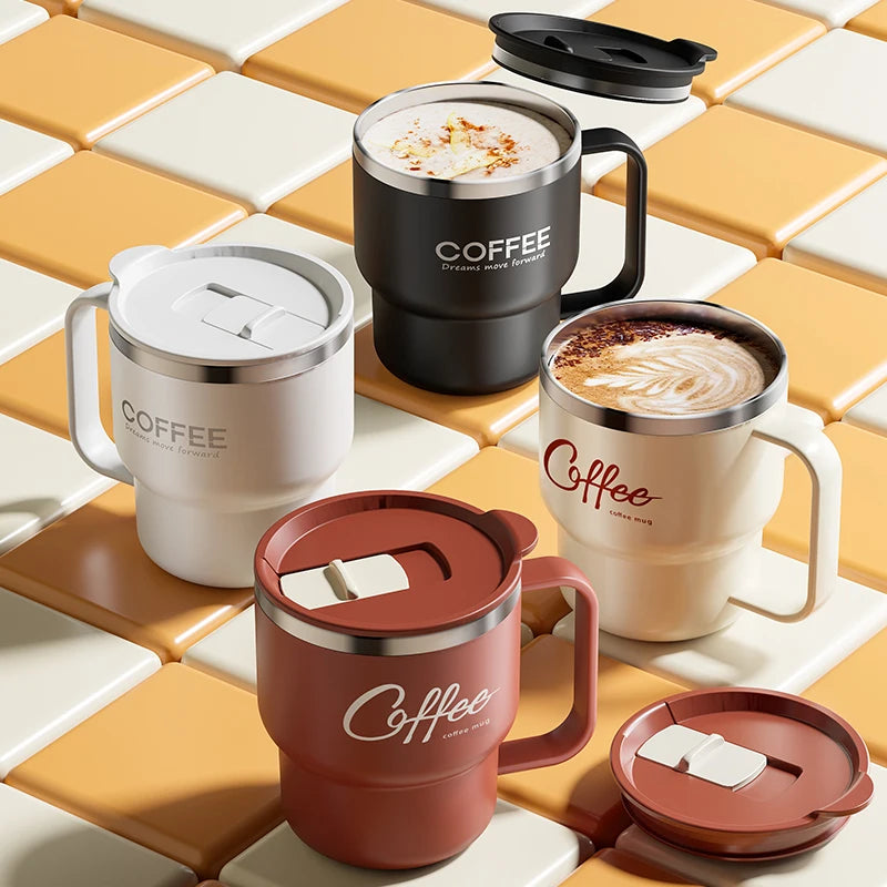 400ML Double Layer Coffee Mug 304 Stainless Steel Sealed Drinking Cup For Cold And Hot Water Insulated Milk Coffee Cup Drinkware - Buy online at  Vibe In Cart.