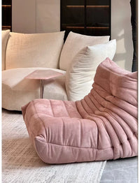 Modern Single Reclining Sofa in Cream for One Person