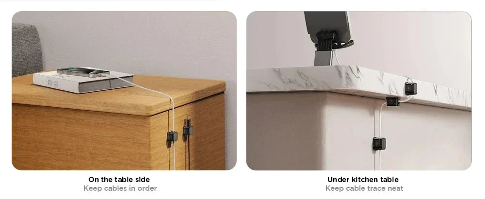 Plastic Magnetic Adhesive Cable Organizer with 7.5mm Slot