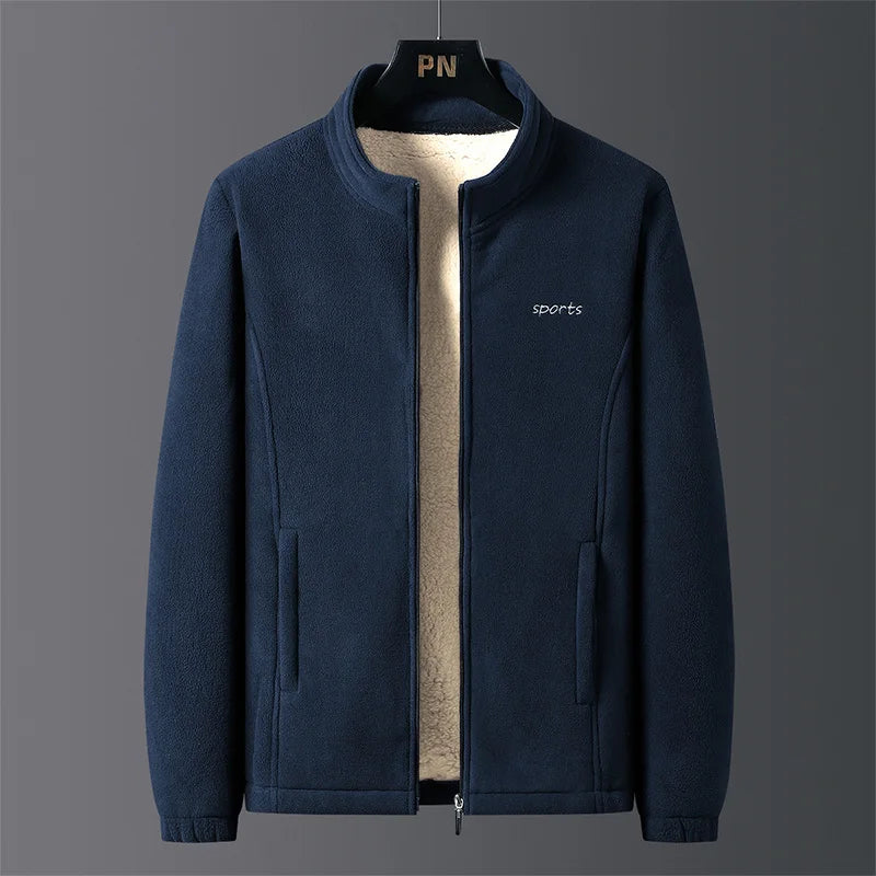 Winter Outdoor Fishing Leisure Windproof Thick Lamb Wool Jacket Comfortable Warm Breathable Men's Stand Up Collar Cotton Jacket - Buy online at  Vibe In Cart.