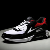 Men's Breathable Lace-Up Casual Running Shoes with Rubber Outsole