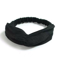 Women's Geometric Acrylic Elastic Headbands with Cross Knot
