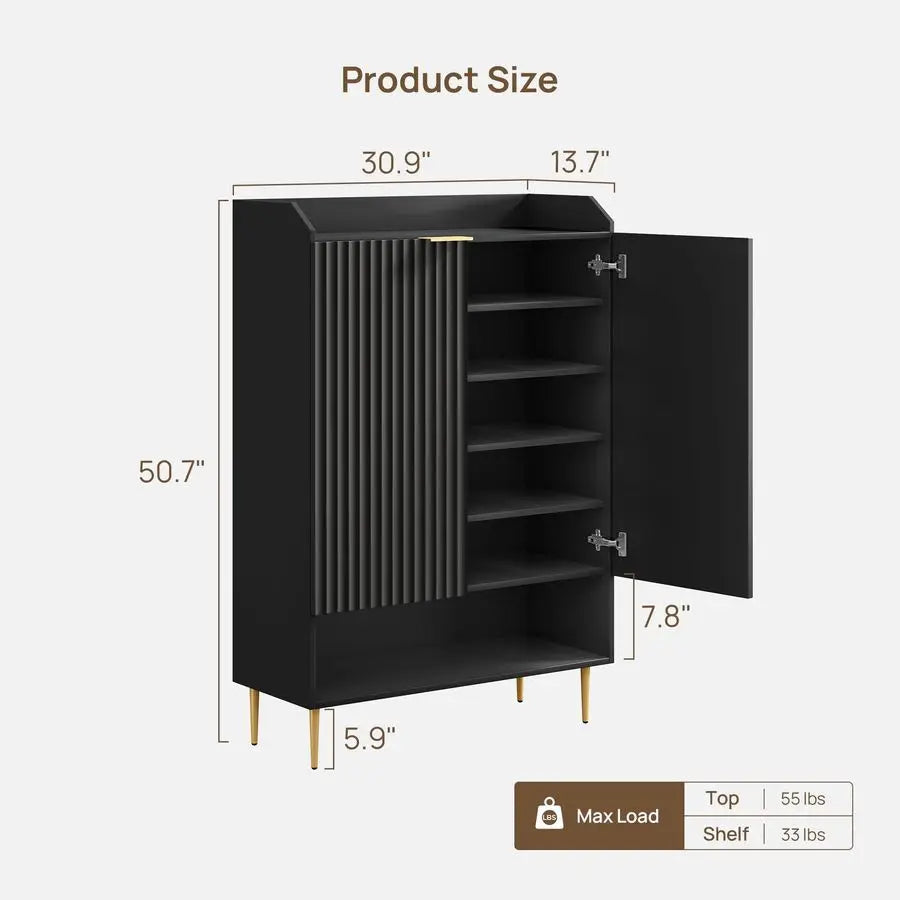Shoe Cabinet Set of 256 Pairs Large Shoe Storage Cabinet, 50.7 Tall 7Tier Entryway Shoe Cabinet Storage with Adjustable Shelves - Buy online at  Vibe In Cart.
