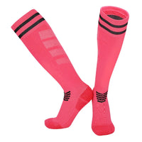 Polyester Knee High Breathable Soccer Socks for Adults and Kids