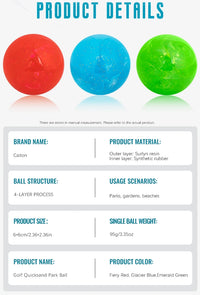 Caiton Premium Park Golf Ball – 60mm/2.36in, Fluid Art Design, Red, Blue, Green, 4-Layer Construction - Buy online at  Vibe In Cart.