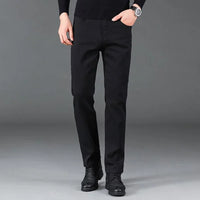 Men's Straight Leg Stretch Denim Jeans for Casual Wear