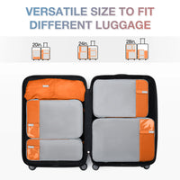 Polyester Packing Cubes Set of 6 for Travel Compression Storage