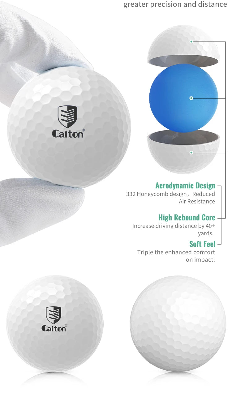 Two Piece Distance Golf Balls 36 Pack with Synthetic Rubber Core