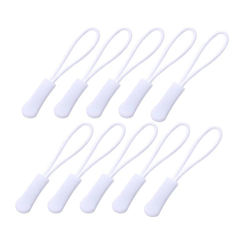 Set of 10 PVC Zipper Pull Replacement Clips for Bags