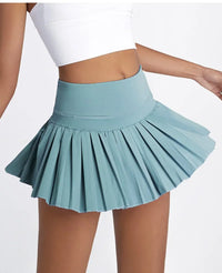 Women's Pleated High Waist Tennis Skort with Pockets, XS-XXL