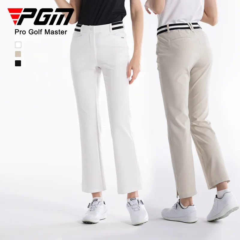 Women's Polyester Golf Trousers High Elastic Quick-Drying Flared