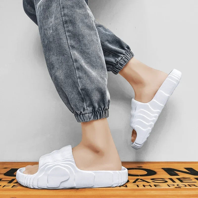 Soft Home Slippers Couple Summer Indoor Skid Proof Bathroom Slippers Sandals Hotel Solid Color Men Women Flip Flops Flat Shoes - Buy online at  Vibe In Cart.
