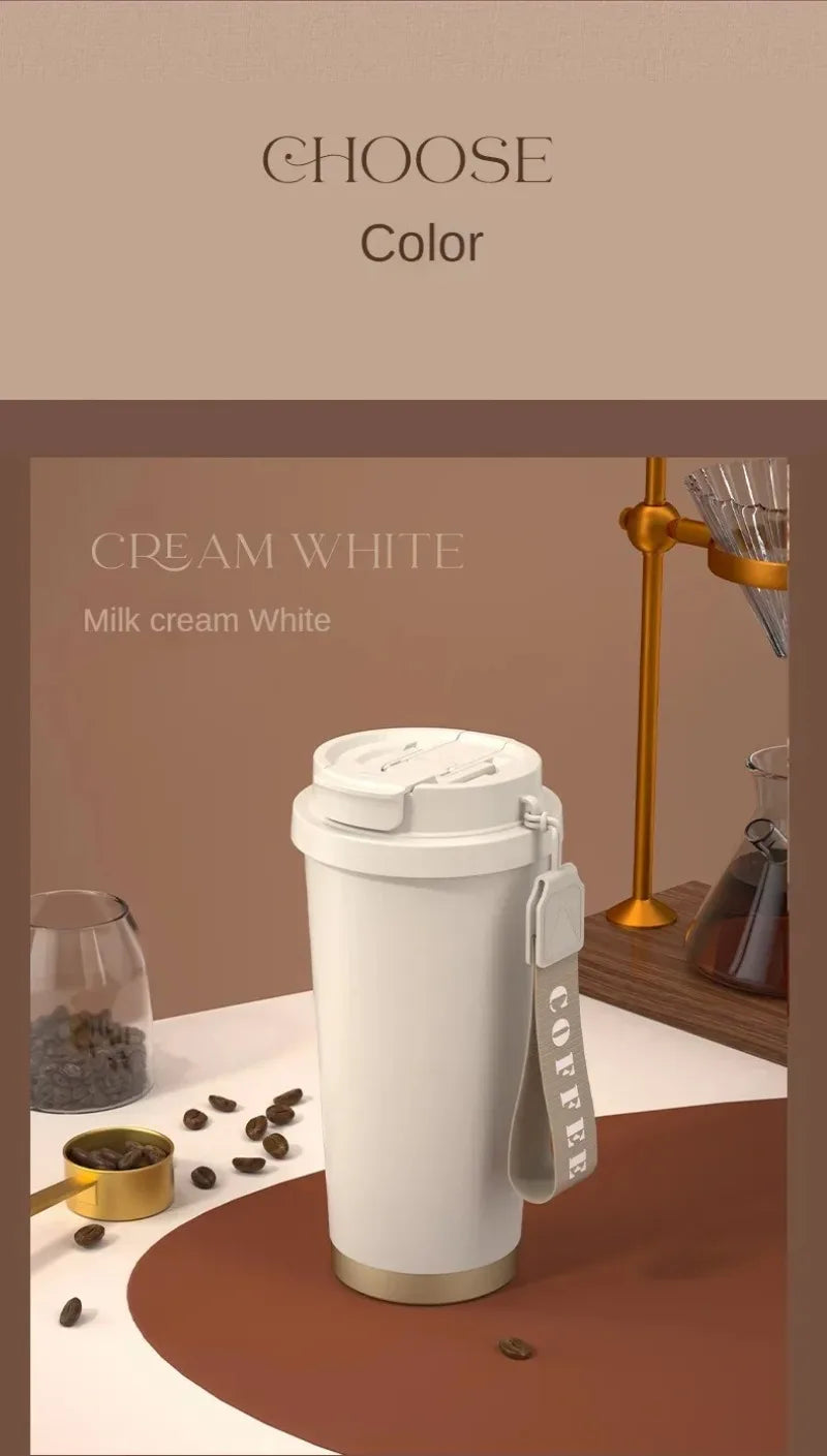 Large Capacity Ceramic Vacuum Flasks Reusable Double Wall Thermoses Stainless Steel Coffee Mug Insulated Cup Home Drinkware - Buy online at  Vibe In Cart.