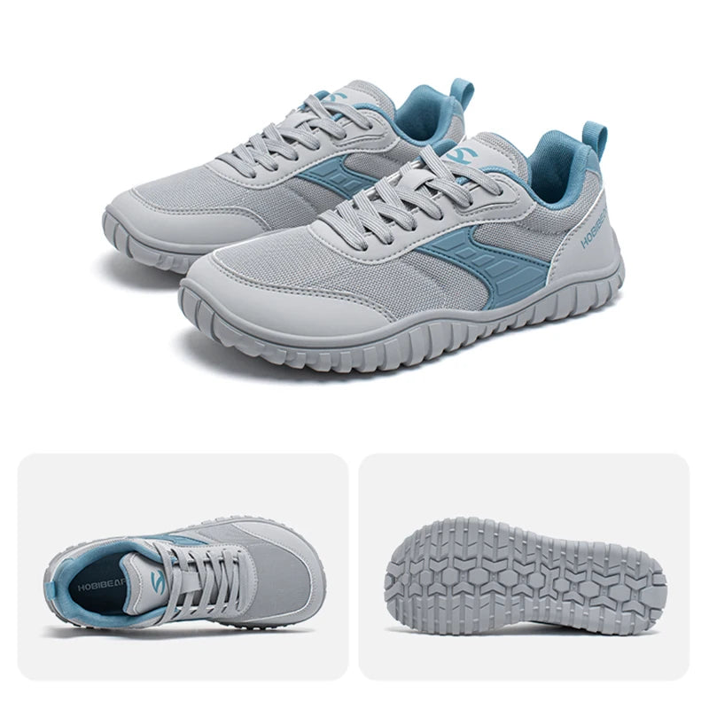 HOBIBEAR Minimalist Wide Toe Shoes Mens Womens Artificial Leather Running Sneakers Lace Up Lightweight Breathable Walking Shoes - Buy online at  Vibe In Cart.