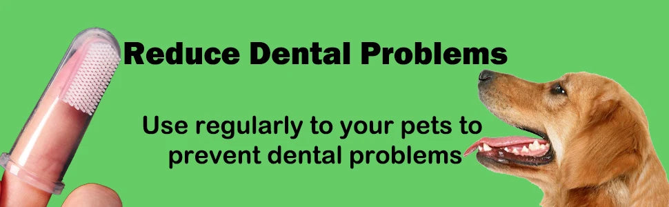 Silicone Soft Pet Finger Cuff Toothbrushes Dog Brush Bad Breath Tartar Teeth Care Tool Cat Cleaning Scrub Silicagel Pet Supplies - Buy online at  Vibe In Cart.