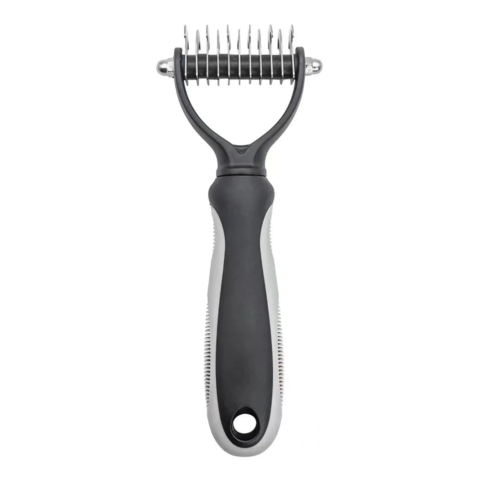 Stainless Steel Deshedding Brush for Dog Grooming and Hair Removal