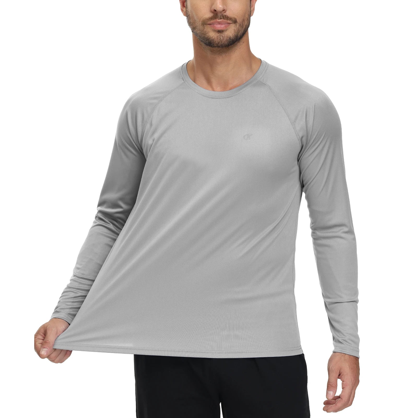 Men UPF 50+ Long Sleeve T-Shirt, Rash Guard Breathable Tops, Pullover Shirt for Sport Fishing Hiking Workout Outdoor Beach - Buy online at  Vibe In Cart.