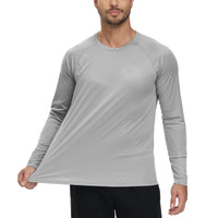 Men UPF 50+ Long Sleeve T-Shirt, Rash Guard Breathable Tops, Pullover Shirt for Sport Fishing Hiking Workout Outdoor Beach - Buy online at  Vibe In Cart.