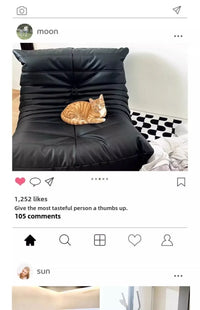 Togo caterpillar sofa balcony leisure bedroom living room reclining sleeping lazy sofa cream wind single recliner - Buy online at  Vibe In Cart.