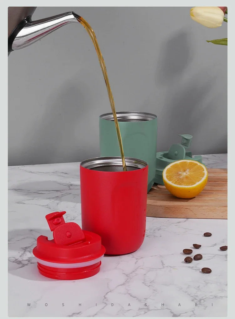 Mini Thermos Bottle Coffee Mug Stainless Steel Cup Thermal Leakproof Vacuum Flask Double Wall Tumbler Insulated Travle Drinkware - Buy online at  Vibe In Cart.