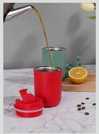 Mini Thermos Bottle Coffee Mug Stainless Steel Cup Thermal Leakproof Vacuum Flask Double Wall Tumbler Insulated Travle Drinkware - Buy online at  Vibe In Cart.