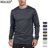 Spring Autumn Men‘s T-shirts Long Sleeve Casual Tops Solid Color High Quality Male T-Shirt Classic Men Clothing - Buy online at  Vibe In Cart.